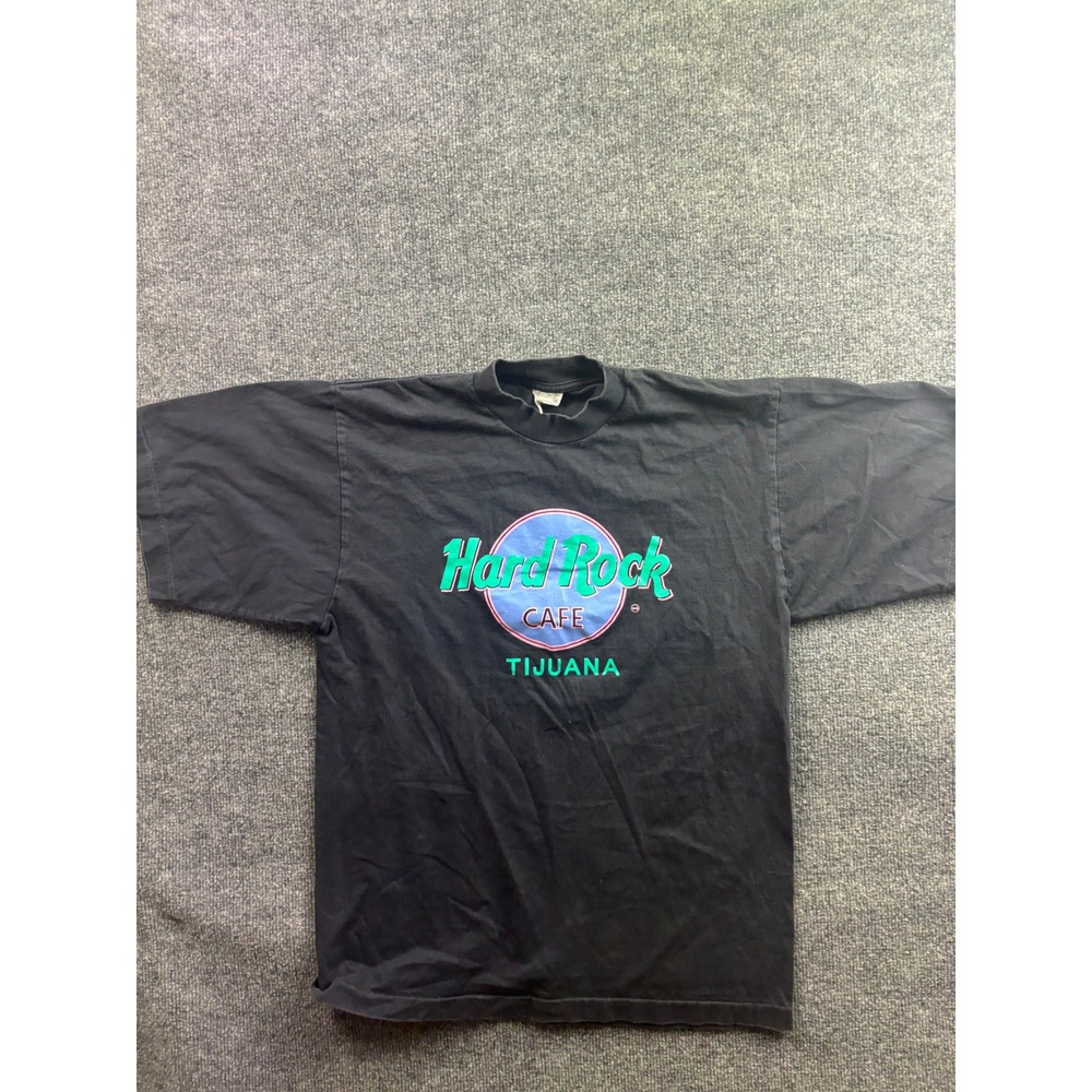Vintage Hard Rock Cafe T-Shirt Mens Medium Black Tijuana Graphic Single Stitch